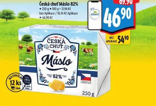 ČESKÁ CHUŤ MÁSLO 82%