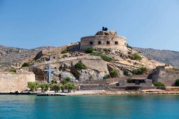 Crete Spinalonga Fortress Greece stock photography