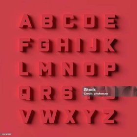 Abeceda velkými červenými písmeny - Bez autorských poplatků Psaní - Text Stock fotka