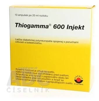 THIOGAMMA 600 INJECT  10X20ML/600MG Injekční roztok (Žaludek a střeva)