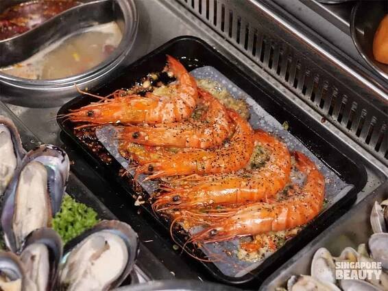la jiang shan hotpot bbq prawn