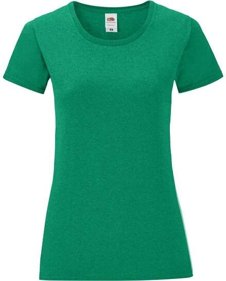 Dámské tričko Fruit of the Loom Iconic T, Heather Green