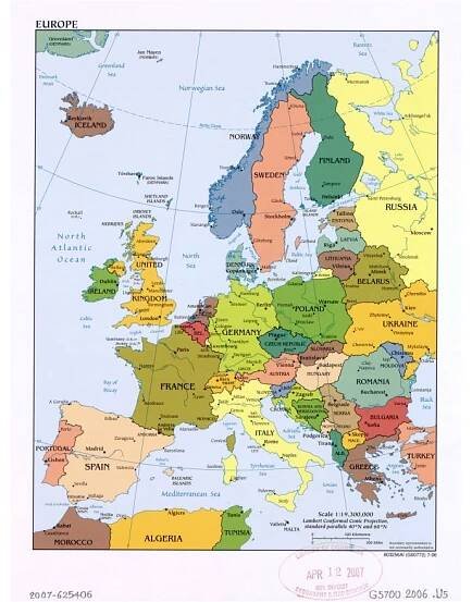 Maps of Europe and European countries | Collection of maps of Europe | Mapsland | Maps of the World