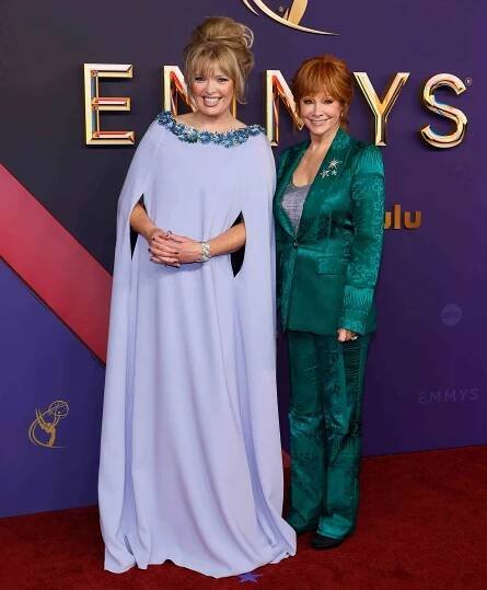 Melissa Peterman and Reba McEntire attend the 76th Primetime Emmy Awards at Peacock Theater on September 15, 2024