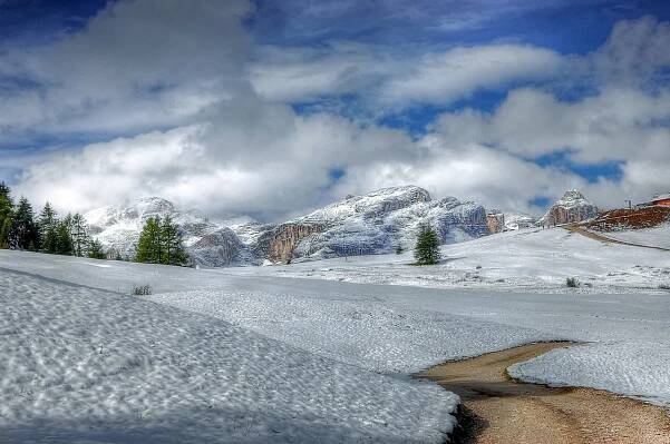 Pralongia, Dolomity, Alpy, Příroda