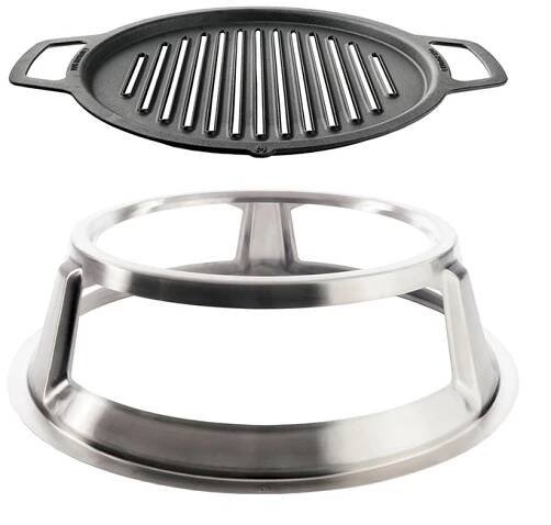 SOLO HOLLAND Bonfire Cast Iron Top Grill + Hub