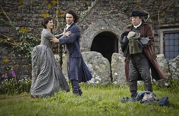 Poldark - Episode 2 - Z filmu - Ruby Bentall, Aidan Turner, Warren Clarke