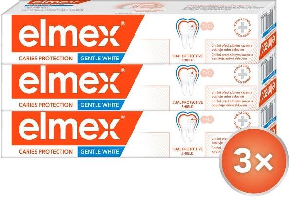 ELMEX Caries Protection Gentle White 3 × 75 ml