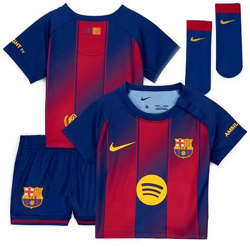 Conjunto Nike Stadium de la 1ª equipación del Barcelona 2025-26 - bebé