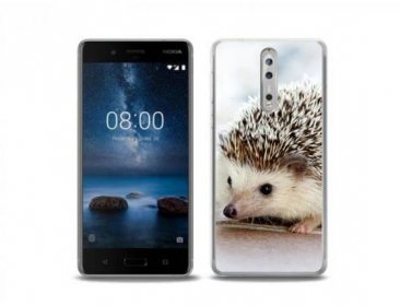 Gelové pouzdro mmCase na mobil Nokia 8 - ježek