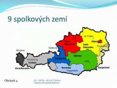 mapa rakouska spolkové země PPT   R A K O U S K O PowerPoint Presentation, free download   ID 