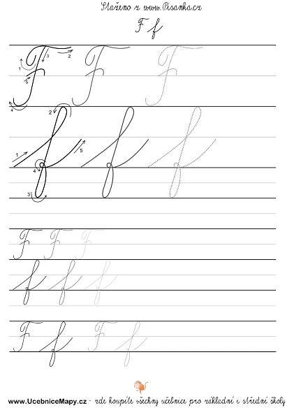 List písanky se psacím F,f.