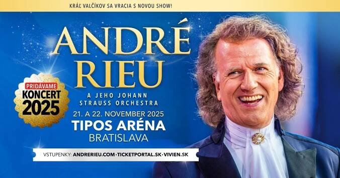 Dvakrát viac emócií: André Rieu pridáva ďalší bratislavský koncert v roku 2025!