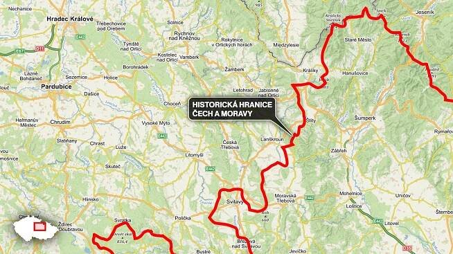 Historické hranice Čech a Moravy označí cedule