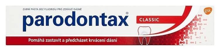 Parodontax Classic bez fluoru zubní pasta zabraňující krvácení dásní, 75 ml