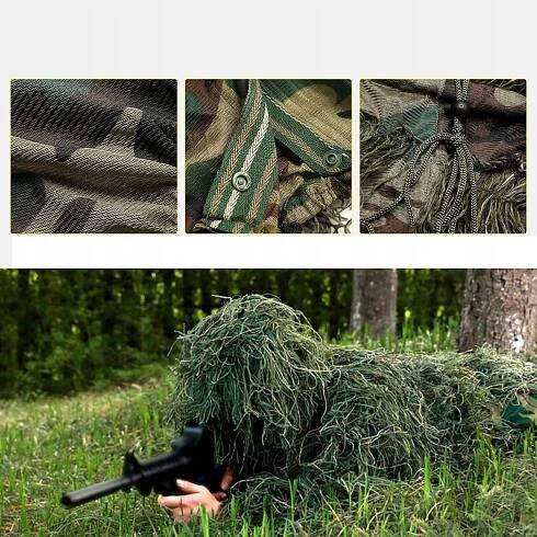 MASKOVACÍ OBLEK GHILLIE SUIT KAMUFLÁŽ WOODLAND IMITACE TRÁVY PRODYŠNÝ za 706.00CZK - Allegro