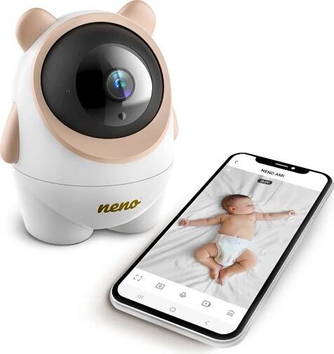 Inteligentní dětská chůvička Neno Ami s kamerou, 4 MPX, funkce otáčení 355°/55°