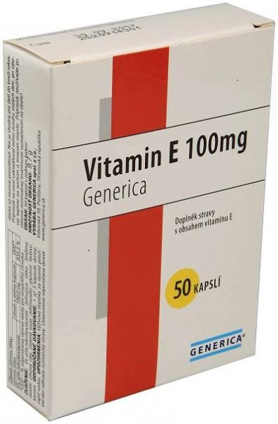 Generica Vitamin E 100 mg 50 kapslí