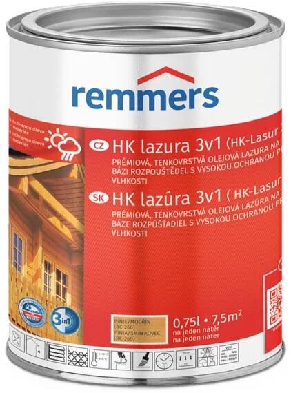 Remmers HK lazura 3v1 0,75 l pinie/modřín od 363 Kč
