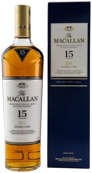Macallan - 15 Jahre - Double Cask - Sherry Seasoned American and European Oak Casks - 43% Vol.