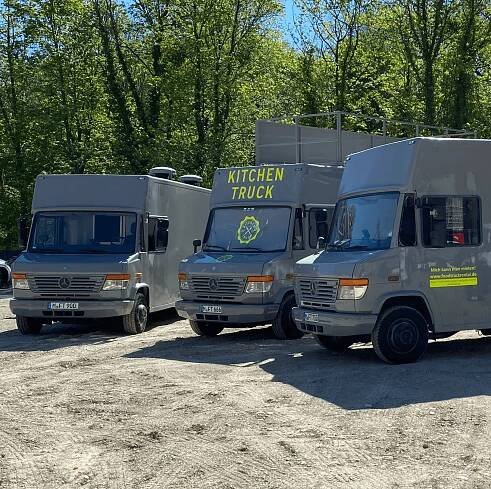 Lackierte und beschriftete Food Trucks in München