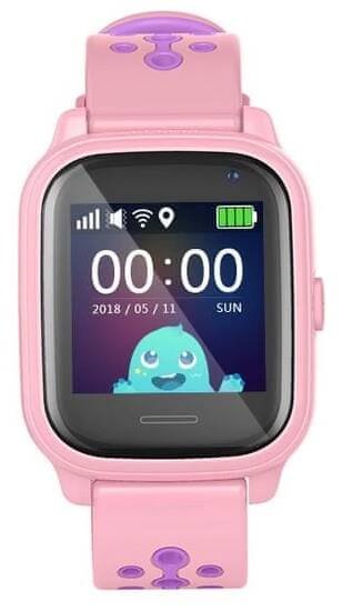 Secutek Dětské GPS hodinky KT04 s kamerou Růžové