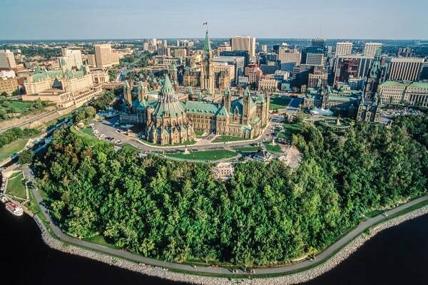 Aerial image of Ottawa and area, Ontario, Canada