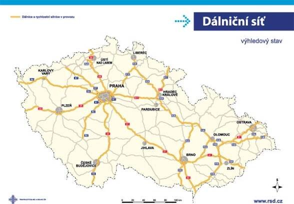 Dálniční síť - výhledový stav