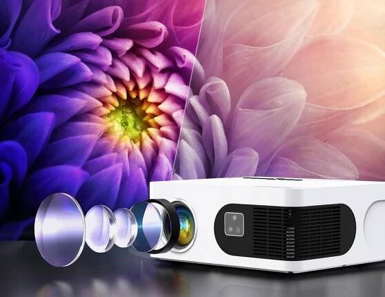 Mini projektor WiFi projektor Android TV FULL HD 4K 18000lm Autofocus Zenwire E601H
