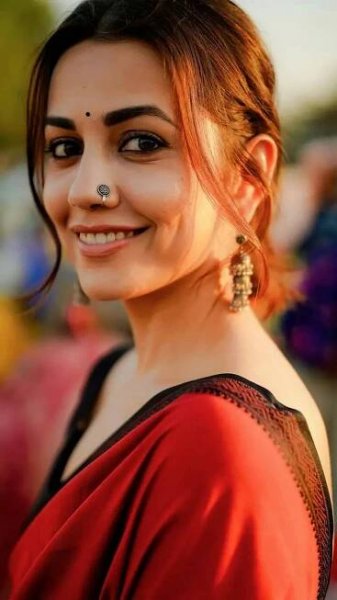 Esha Kansara redefines ethnic elegance with a rustic saree look