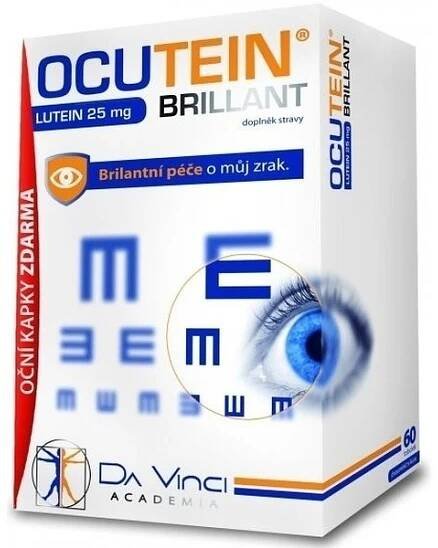 Ocutein Brillant Lutein 25mg DaVinci 60tob.+ kapky