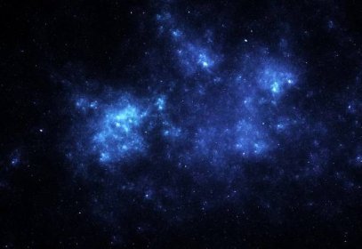 Jasně modrá vesmírná mlhovina stock fotka