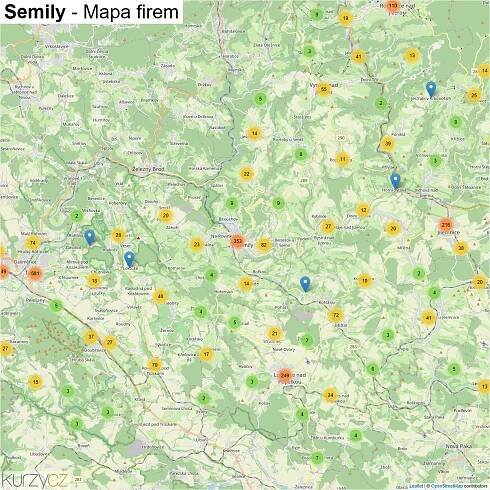 Semily - mapy | Kurzy.cz