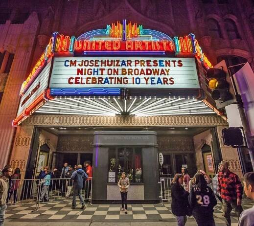 United Theater on Broadway, Los Angeles, Los Angeles: Downtown: Night On Broadway  2018