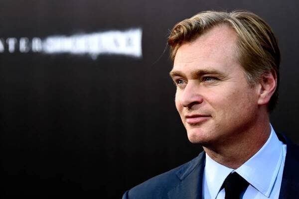 Director Christopher Nolan on the red carpet for the "Interstellar" premiere
