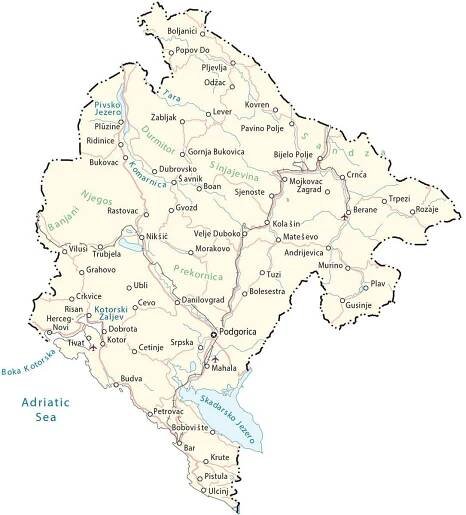 Montenegro Map