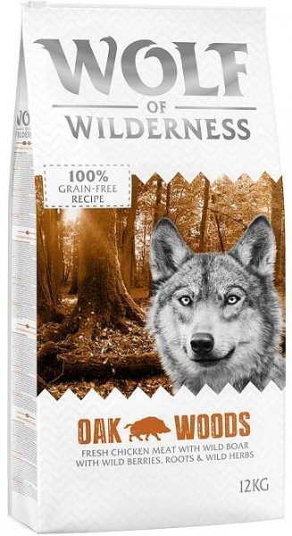 Wolf of Wilderness Adult "Oak Woods" - divočák - 12 kg