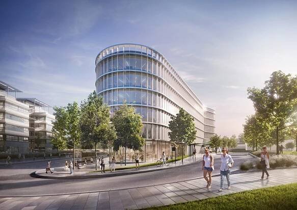 Roztyly Plaza nyní ve výstavbě v Praze - vizualizace projektu Passerinvest Group