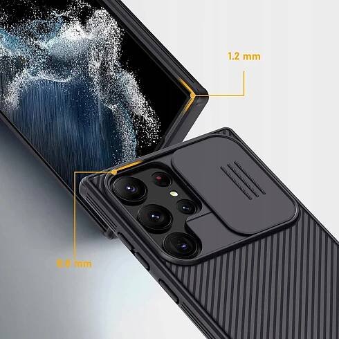 Samsung Galaxy S23 Ultra, kryt obal Camshield Case pouzdro NILLKIN černý