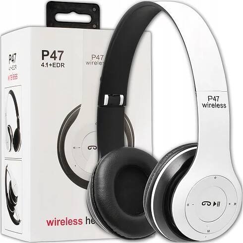BEZDRÁTOVÉ SLUCHÁTKA P47 BLUETOOTH MIKROFON MP3 přes uši HERNÍ