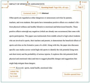 Chegg Writing - example APA abstract