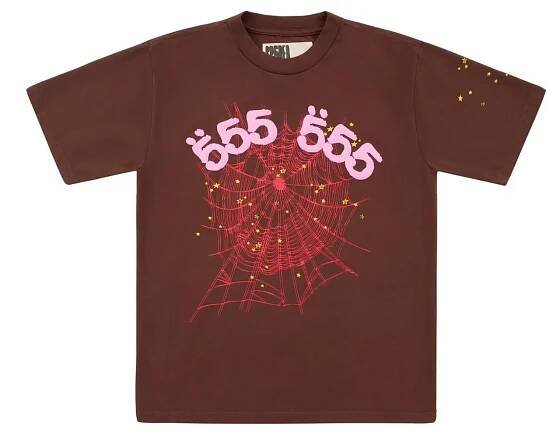 Sp5der Brown Angel Number T-Shirt