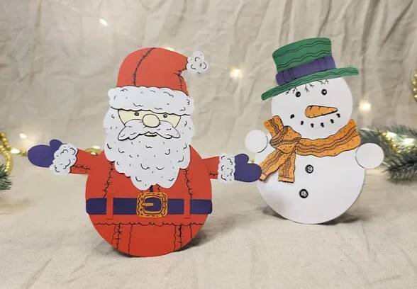 Vyrábění s dětmi na Vánoce: Rozmělněná postavička Santa Clause - Návod krok za krokem