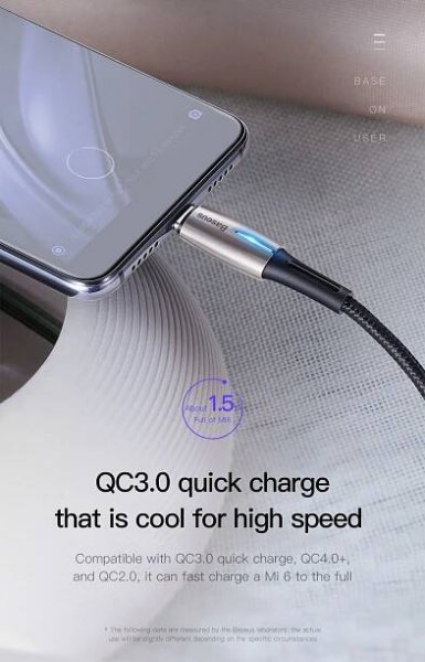 Cáp sạc Type-C Baseus Water Drop-shaped Lamp