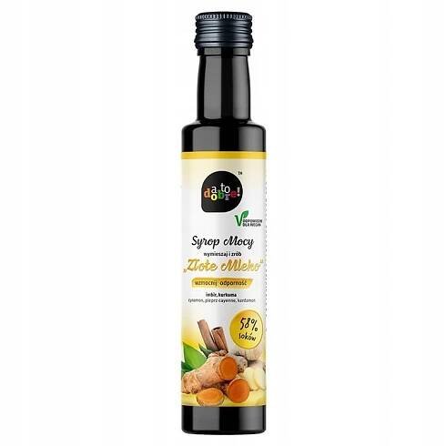 Silný sirup „Zlaté mléko“ – sirup ze šťávy z kurkumy a zázvoru A to dobre!