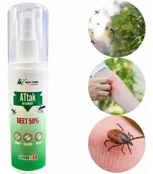 Repelent ATtak Sprej proti komárům a klíšťatům 80 ml DEET 50% – silná ochrana