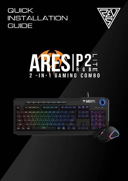 Průvodce instalací herní kombinované klávesnice GAMDIAS ARES P2 Lite RGB 2 v 1