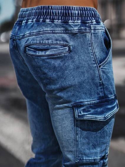 Trendy nebesky modré jogger rifle NB/MP0058B