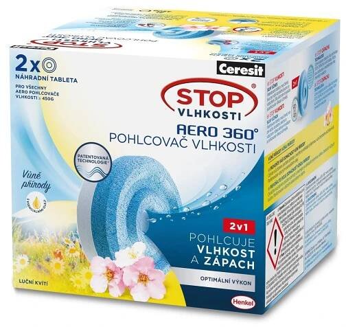 Ceresit STOP vlhkosti náhradní tablety AERO 2x450g luční kvítí - Distrimo