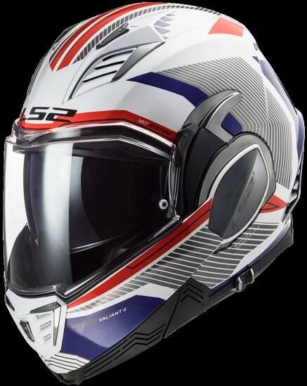 LS2 FF900 VALIANT II REVO WHITE RED BLUE vel: XS 509002232-MASTER-1